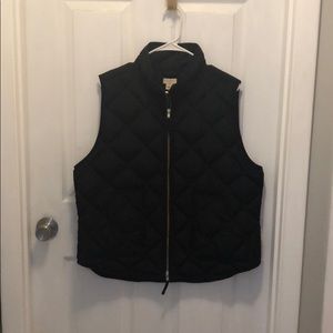 J Crew Black Puffer Vest size XXL